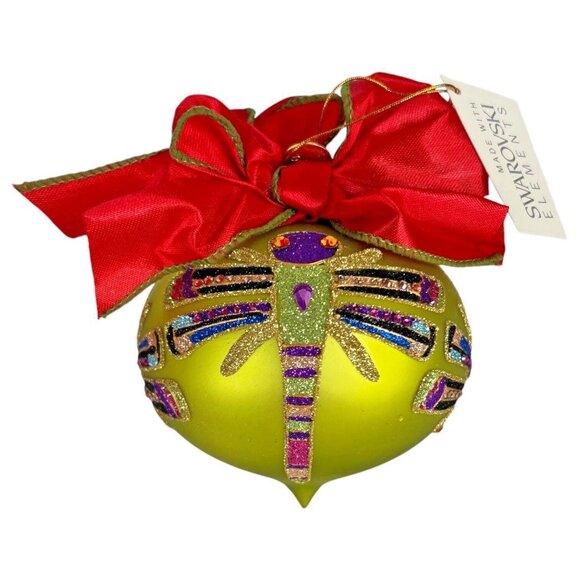 2010 St Jude Swarovski Elements Christmas Ornament Glass Dragonfly Heidi Daus - Picture 2 of 11